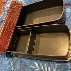２段お弁当箱　漆塗りの画像