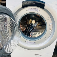 【武蔵小山店】24年製 シャープ SHARP ドラム式洗濯乾燥機 ES-S7J 右開き　洗濯7kg 乾燥3.5kg　ホワイト系  ドラム洗濯機　ドラム式洗濯機　ドラム　洗濯機　乾燥機　洗濯乾燥機　ヒーター乾燥　プラズマクラスター　輸送ボルト 付き 2018年製（検索　コンパクトタイプ　コンパクト　マンションサイズ　ES-S7　ES-S7E　ES-S7K　ES-S7Cの画像