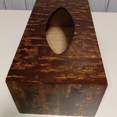 【未使用品】桜皮細工　ティッシュBOX の画像