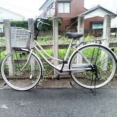 ★前かご新品!!お届け可！★ 26インチ 自転車 『Patio Box』 シルバーの画像