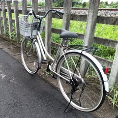 ★前かご新品!!お届け可！★ 26インチ 自転車 『Patio Box』 シルバーの画像