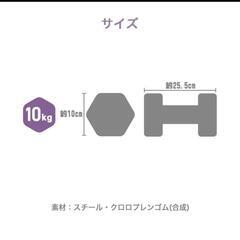 カラーダンベル　10kg    2個セットの画像