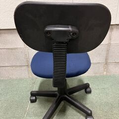 ワークチェア 事務椅子 パソコンチェア 回転 昇降 キャスター付 青 ②の画像