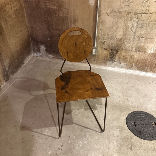 アメリカ　ヴィンテージ　木製　インダストリアルチェア