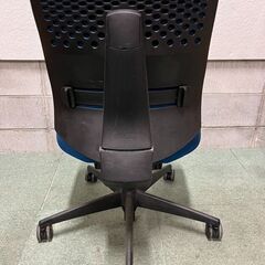 ワークチェア 事務椅子 パソコンチェア 回転 昇降 キャスター付 青 ⑦ の画像