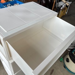 【美品】収納ケース　チェスト　リビング用　ホワイト　深型　4段の画像