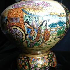 薩摩焼 花瓶 壺 金彩 豪華 高さ約65㎝ インテリア置物 アンティークヴィンテージの画像