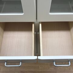 ★リユースのサカイ春日部店★KJ10901  食器棚 ホワイト H180×W60×D44 クリーニング済みの画像