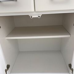 ★リユースのサカイ春日部店★KJ10901  食器棚 ホワイト H180×W60×D44 クリーニング済みの画像