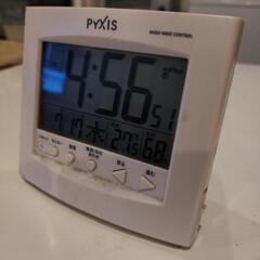 デジタル置き時計日付、温度、湿度付きの画像