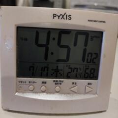 デジタル置き時計日付、温度、湿度付きの画像