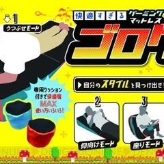 《リユースマン倉敷》ゴロゲーマットレス 白×黒 クッションの画像