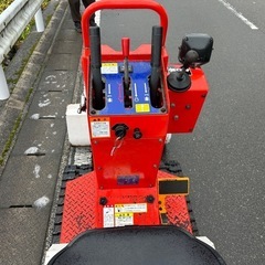 ウインブルヤマグチ　ミニローダー 使用時間83h　持上重量 125Kg HST 無断変速　農用ローダー 4.7ps 自走式 クローラー　ガソリン　バケット 油圧ショベル ミニクローダー　除雪　ショベル　牛舎　建設　畜産　セル付き　簡易始動動画あり　宮崎の画像
