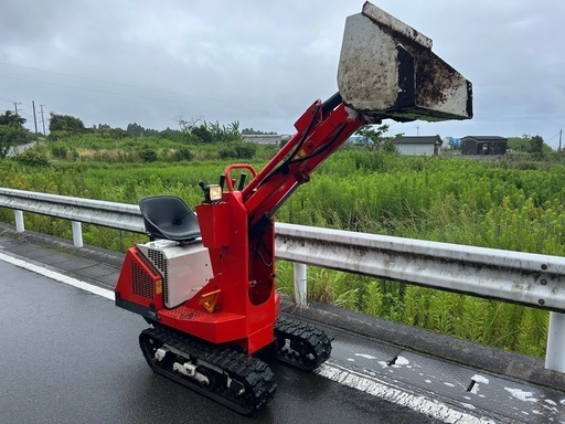 ウインブルヤマグチ　ミニローダー 使用時間83h　持上重量 125Kg HST 無断変速　農用ローダー 4.7ps 自走式 クローラー　ガソリン　バケット 油圧ショベル ミニクローダー　除雪　ショベル　牛舎　建設　畜産　セル付き　簡易始動動画あり　宮崎