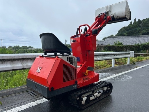 ウインブルヤマグチ　ミニローダー 使用時間83h　持上重量 125Kg HST 無断変速　農用ローダー 4.7ps 自走式 クローラー　ガソリン　バケット 油圧ショベル ミニクローダー　除雪　ショベル　牛舎　建設　畜産　セル付き　簡易始動動画あり　宮崎