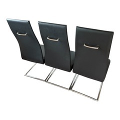 ニトリ　ダイニングチェア ×3セット　ブラックの画像