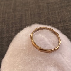 美品 指輪 リング べっ甲風 マーブル模様 真鍮の画像