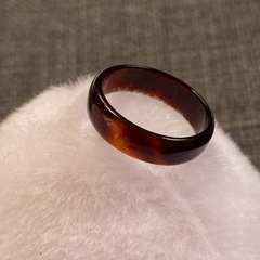 美品 指輪 リング べっ甲風 マーブル模様 真鍮の画像