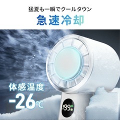 【新品未使用】ハンディファン 冷却プレート付き 手持ち扇風機の画像