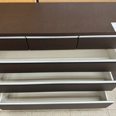 ★リユースのサカイ高崎店★TJ12261 (株)ニトリ チェスト ダークブラウン H93×D42.5×W119.5 クリーニング済みの画像