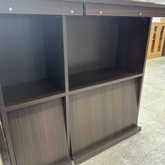 ★リユースのサカイ高崎店★TJ12263  収納棚 ダークブラウン H91×D29×W92 クリーニング済みの画像