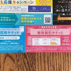 ムーミンバレーパーク　無料チケットの画像