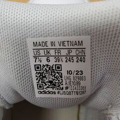  adidas アディダス レディース  グランドコート プラットフォーム 厚底スニーカー ホワイト 24.5cmの画像