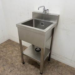 ステンレス　業務用　1層シンク流し台　蛇口付き　厨房　飲食店　W...