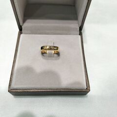 【GUCCI】　グッチ　K18　スクエアリングの画像