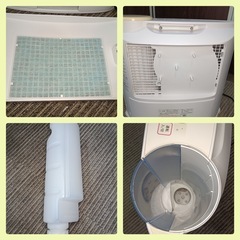 7.15[八5873]  140サイズ　中古品　動作確認済み　目立った傷、汚れ無し　本体のみ　シャープ　2018年製　加湿セラミックファンヒーター　HX-H120-Wの画像