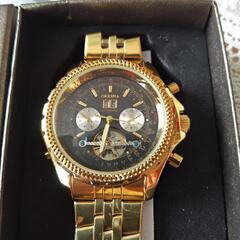 決まりました。ORKINA ゴールド クロノグラフ 腕時計の画像