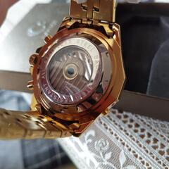 決まりました。ORKINA ゴールド クロノグラフ 腕時計の画像