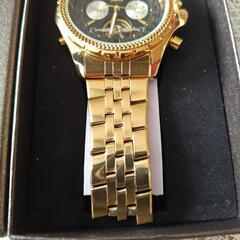 決まりました。ORKINA ゴールド クロノグラフ 腕時計の画像