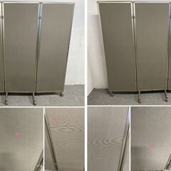 KOKUYO/コクヨ パーティション パーテーション 3連 パネルスクリーン キャスター付き 仕切り 折り畳み可 中古家具 店頭引取歓迎 R9822の画像