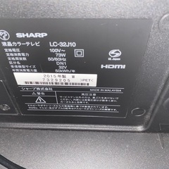 シャープ　液晶テレビLC-32J10（リモコン無し）の画像