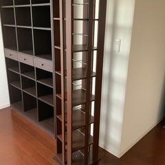 お値下げしました！上品な佇まいの古い本棚 オーダー家具・C-377 チェリーのオーダーシェルフ（本棚） 長野