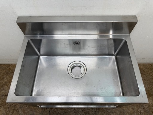 ステンレス　業務用　1層シンク流し台　厨房　飲食店　W９００ｘD６００ｘH７２０ｍｍ