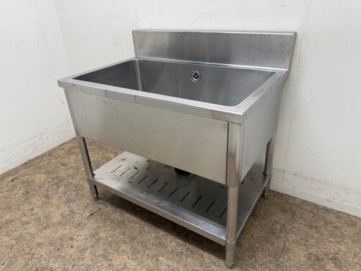ステンレス　業務用　1層シンク流し台　厨房　飲食店　W９００ｘD６００ｘH７２０ｍｍ