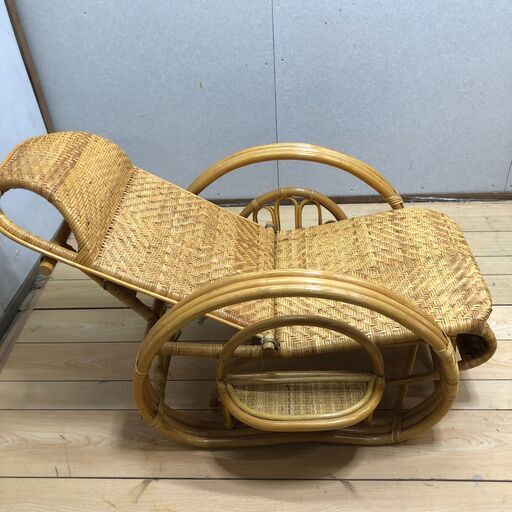 アンティーク ラタンチェア クッション付 ビンテージ １脚 籐家具 昭和 c155smx_800s_1.jpg