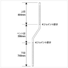 【中古エレクタ】ベンドポール 1900mm ステンレス 1組2本入の画像
