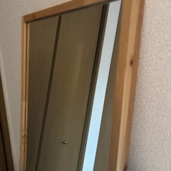 無料/お譲り　全身鏡　ナチュラルカラーの画像