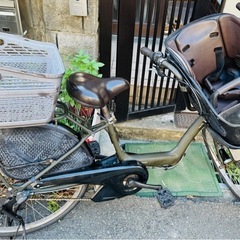 電動アシスト自転車　子供乗せ電動自転車 ヤマハ　PAS kiss　バッテリー、充電器付,機関良好、動作品です。 の画像