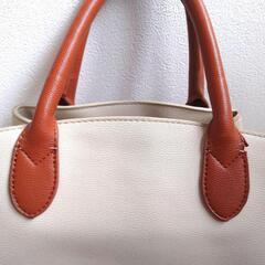 ハンドバッグ 2way ショルダーバッグ ベージュ シンプル 上品の画像