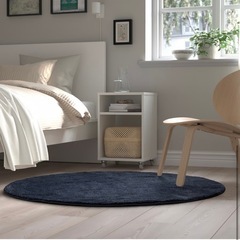 今だけSale ⭐️ IKEA 新品未使用 wool100% 90㎝ 円形 ラグ Sale ⭐️ IKEA 新品未使用 wool100% 直径 90㎝ 円形 ラグ