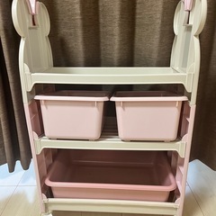 ミニーちゃん　おもちゃ箱　ラック　ディズニーの画像