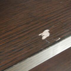 現状品 食器棚  収納棚 引出1 ダークブラウン 幅60cm 高さ120.5cm ケーブル通し穴2カ所あり ☆ 札幌市 北区 屯田 の画像