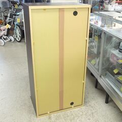 現状品 食器棚  収納棚 引出1 ダークブラウン 幅60cm 高さ120.5cm ケーブル通し穴2カ所あり ☆ 札幌市 北区 屯田 の画像