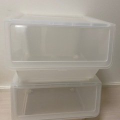 イケヤ収納ケース2個セットの画像