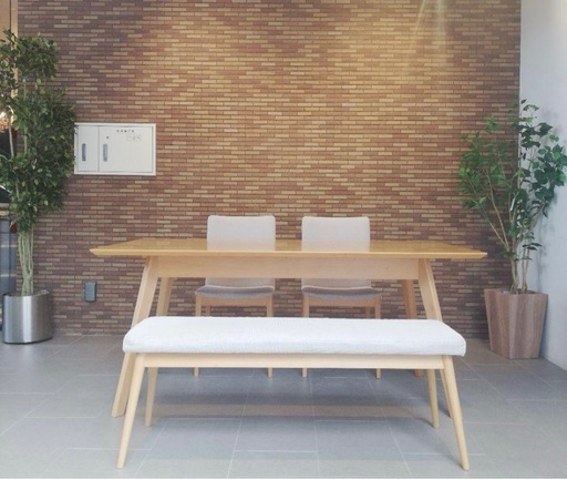 【引き取り限定】ニトリ　ダイニングセット　4人掛け　ベンチ