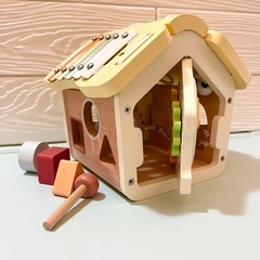 知育 木製 はめ込みパズルセット　赤ちゃん用ミラー付き　誕生日　プレゼントの画像